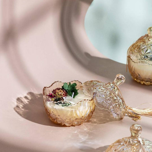 Crystal Flower Candle